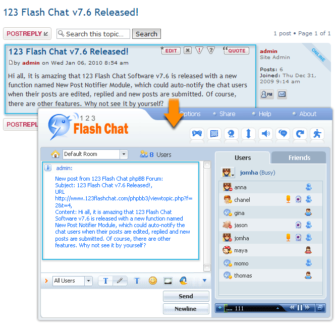 123 flash chat room free