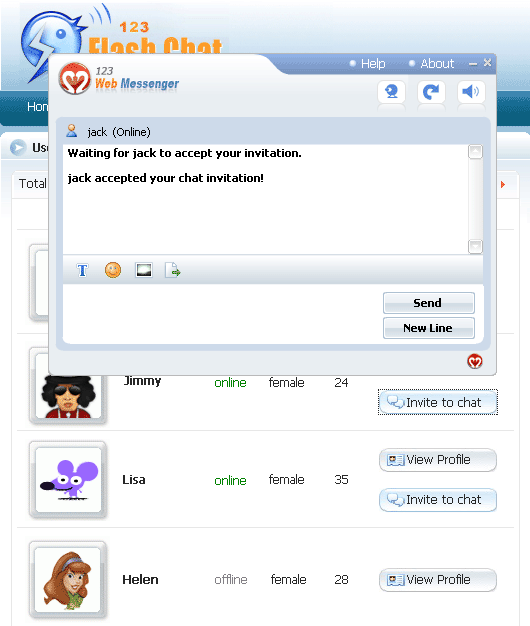 123 Web Messenger Admin Panel – IM Software, Site Messenger, Instant Messaging, Community Messenger, Facebook Messenger, One-to-one Chat System